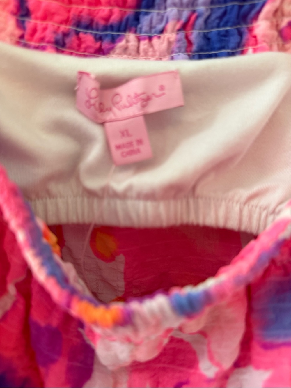 Lilly Pulitzer Pink Multi-Color Off-Shoulder Ruffle Dress - Picture 2 of 8